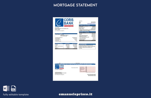 stile verificato Modello di dichiarazione dei mutui Niger Coris Bank Internation